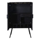 Sunburst Black White Art Deco Wine Cabinet