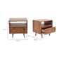 MCM Solid Sheesham Wood Nightstand 22'