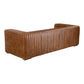 Castle Top-Grain Leather Channel Tufted Sofa 95" (2 Colors)