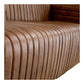 Castle Top-Grain Leather Channel Tufted Sofa 95" (2 Colors)