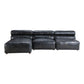 Modular Sectional Sofa in Black Buffalo Leather 108"