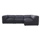 Form Black Genuine Leather Modular Sectional Sofa (2 Colors & Sizes)