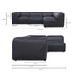 Form Black Genuine Leather Modular Sectional Sofa (2 Colors & Sizes)