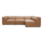 Form Black Genuine Leather Modular Sectional Sofa (2 Colors & Sizes)