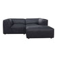Form Black Genuine Leather Modular Sectional Sofa (2 Colors & Sizes)
