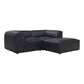 Form Top-Grain Leather Modular Sectional Sofa – Scandinavian Modern Sectional (2 Sizes) in black leather upholstery.