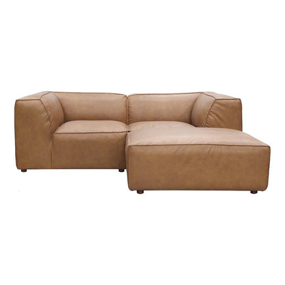 Form Top-Grain Leather Modular Sectional Sofa – Scandinavian Modern Sectional (2 Sizes) in elegant tan leather.