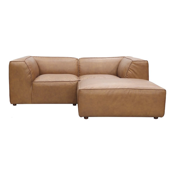 Form Top-Grain Leather Modular Sectional Sofa – Scandinavian Modern Sectional (2 Sizes) in elegant tan leather.