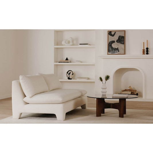 Estelle Modern Fabric Armless Sofa 79' (2 Colors)