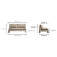 Estelle Modern Fabric Armless Sofa 79' (2 Colors)