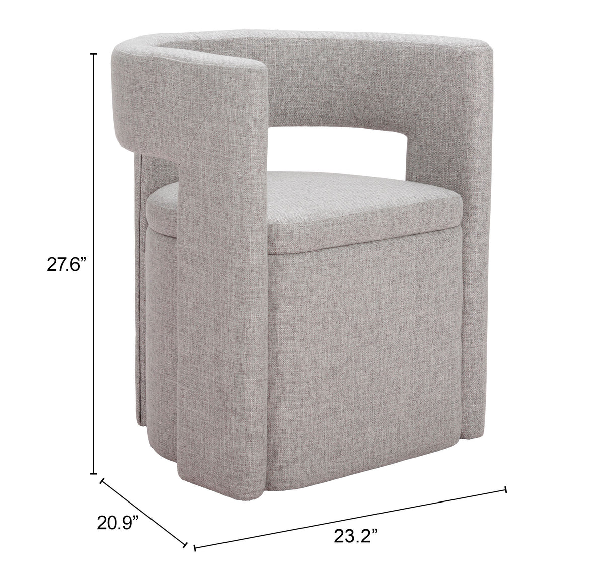 Papua Gray Dining Chair