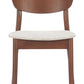 Kellua Dining Chair (Set of 2) in Beige & Walnut