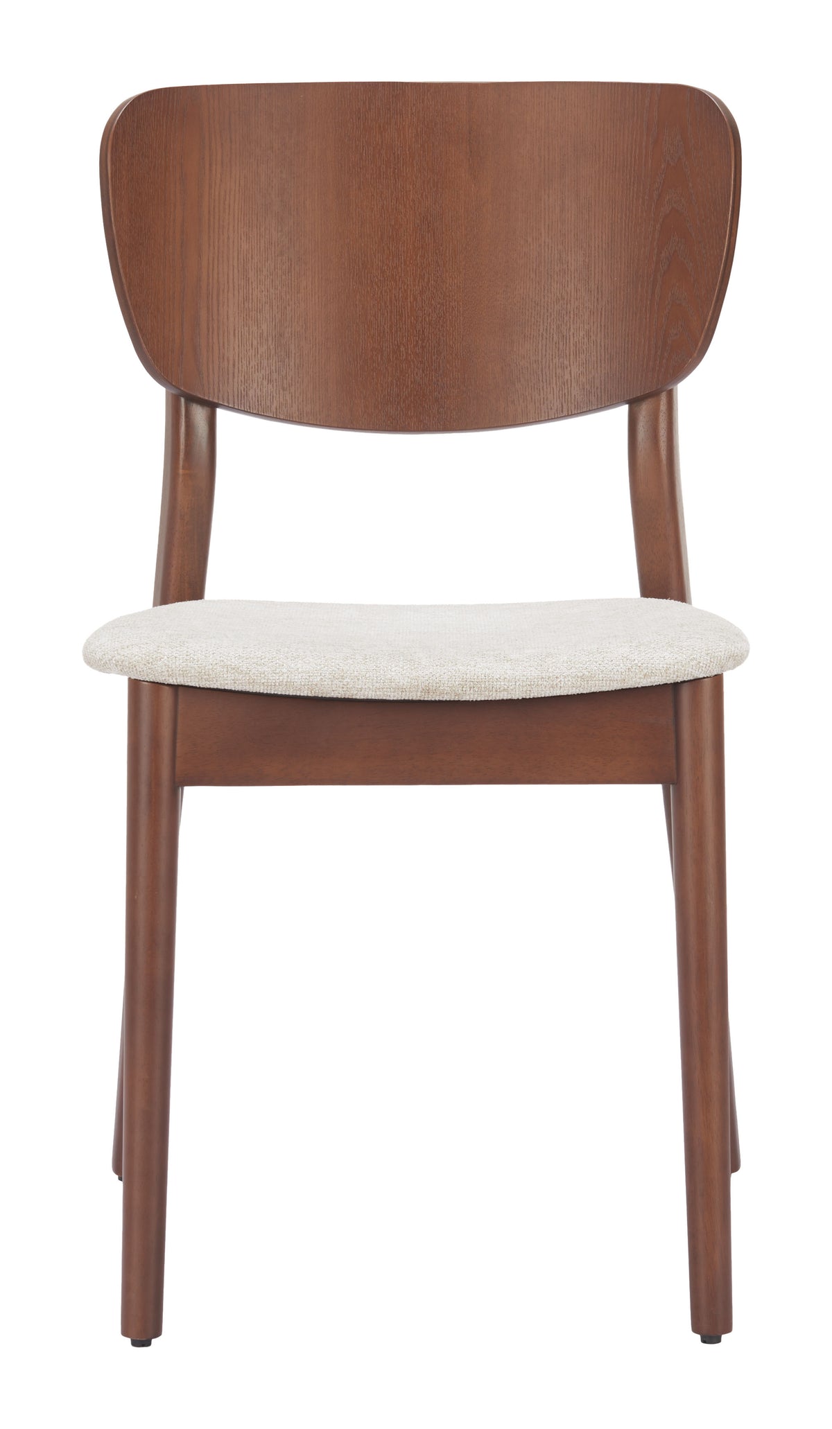Kellua Dining Chair (Set of 2) in Beige & Walnut