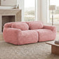 Grayson pink plush modular sofa