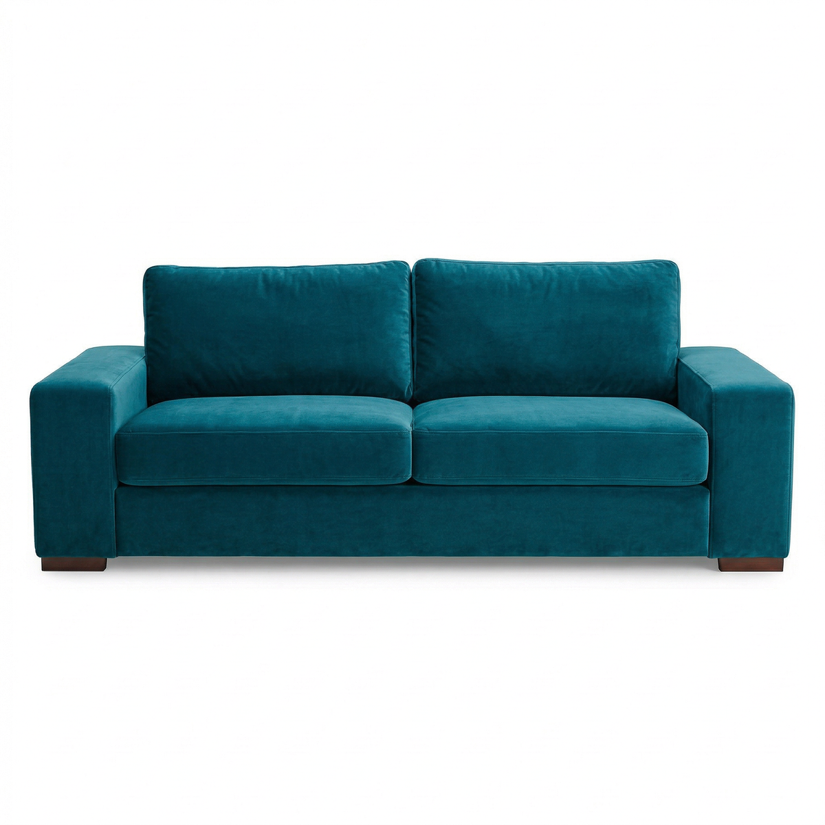 Modena Sofa 92" – Made in USA Square-Arm Sofa (7 Fabrics) - Hepburn Teal - Fabric (6)