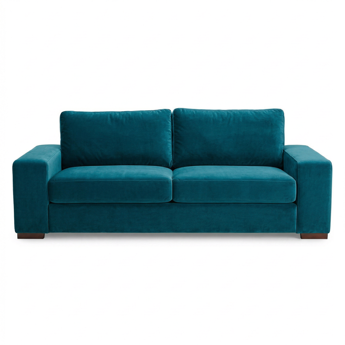 Modena Sofa 92" – Made in USA Square-Arm Sofa (7 Fabrics) - Hepburn Teal - Fabric (6)