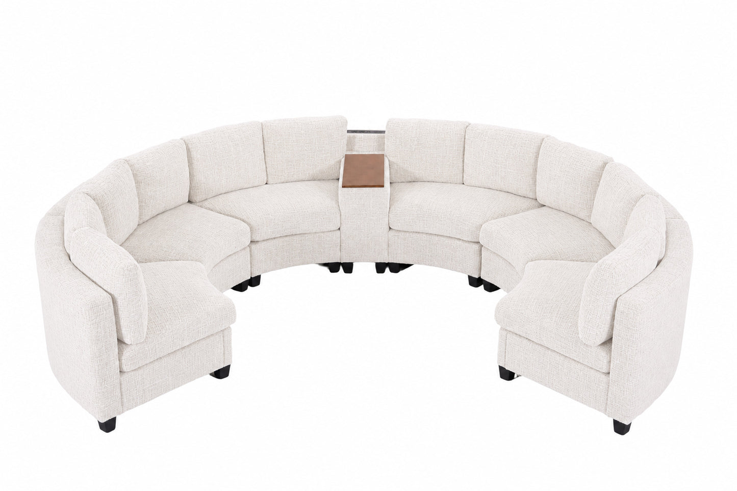 Harlow Curved Modular Sectional - Beige (16)