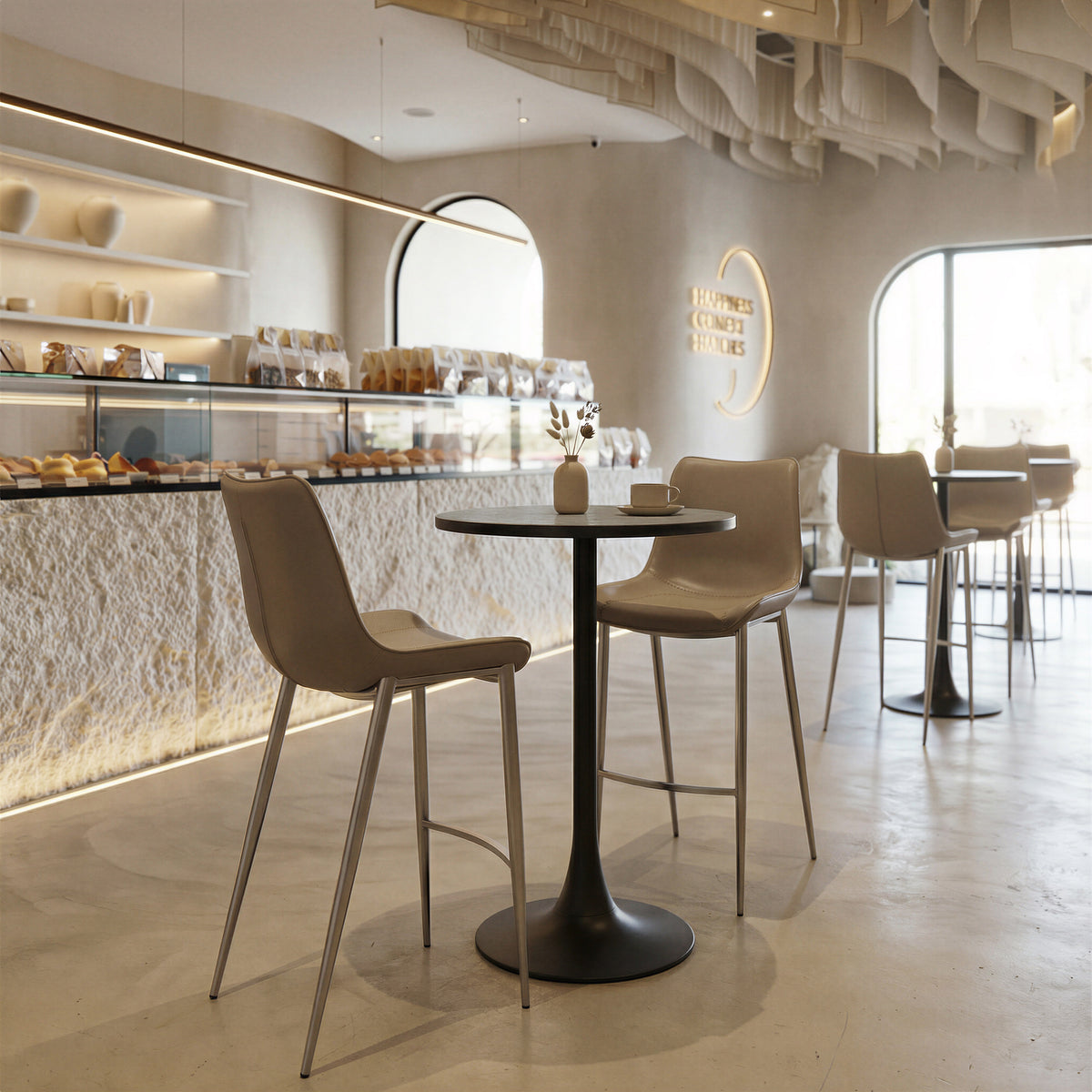 Bite Bar Table in Gray & Black