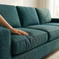 Clifford 2-Arm Sofa – Handcrafted in the USA, Custom Fabric Options - Velvet Antique Peacock - Velvet (6)