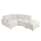 Modern Plush U-Shape Modular 2 Ottoman Sofa Sectional 134" (2 Colors)