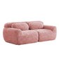 Grayson pink plush modular sofa