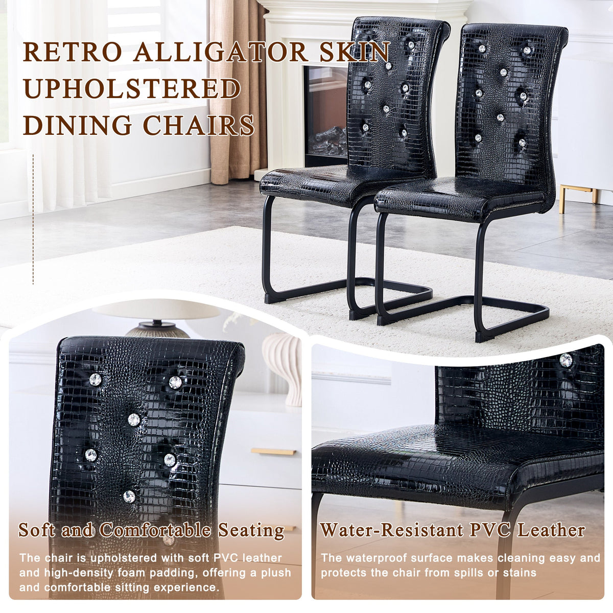 Kinsey Black, Black Legs, Set of 2