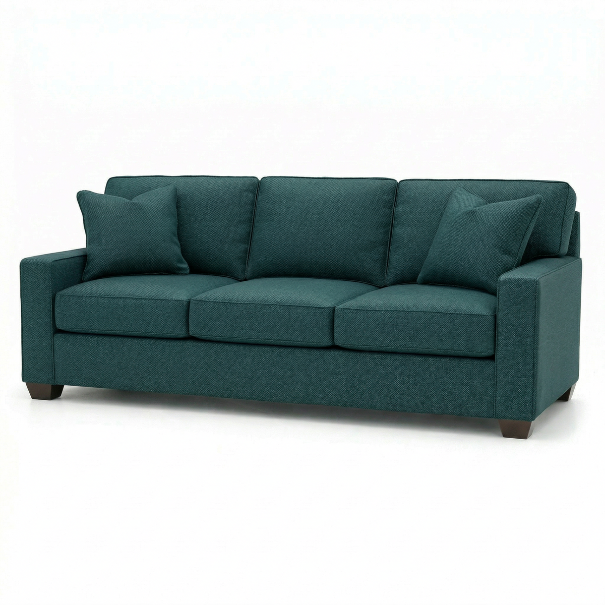Clifford 2-Arm Sofa – Handcrafted in the USA, Custom Fabric Options - Velvet Antique Peacock - Velvet (9)