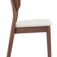 Kellua Dining Chair (Set of 2) in Beige & Walnut