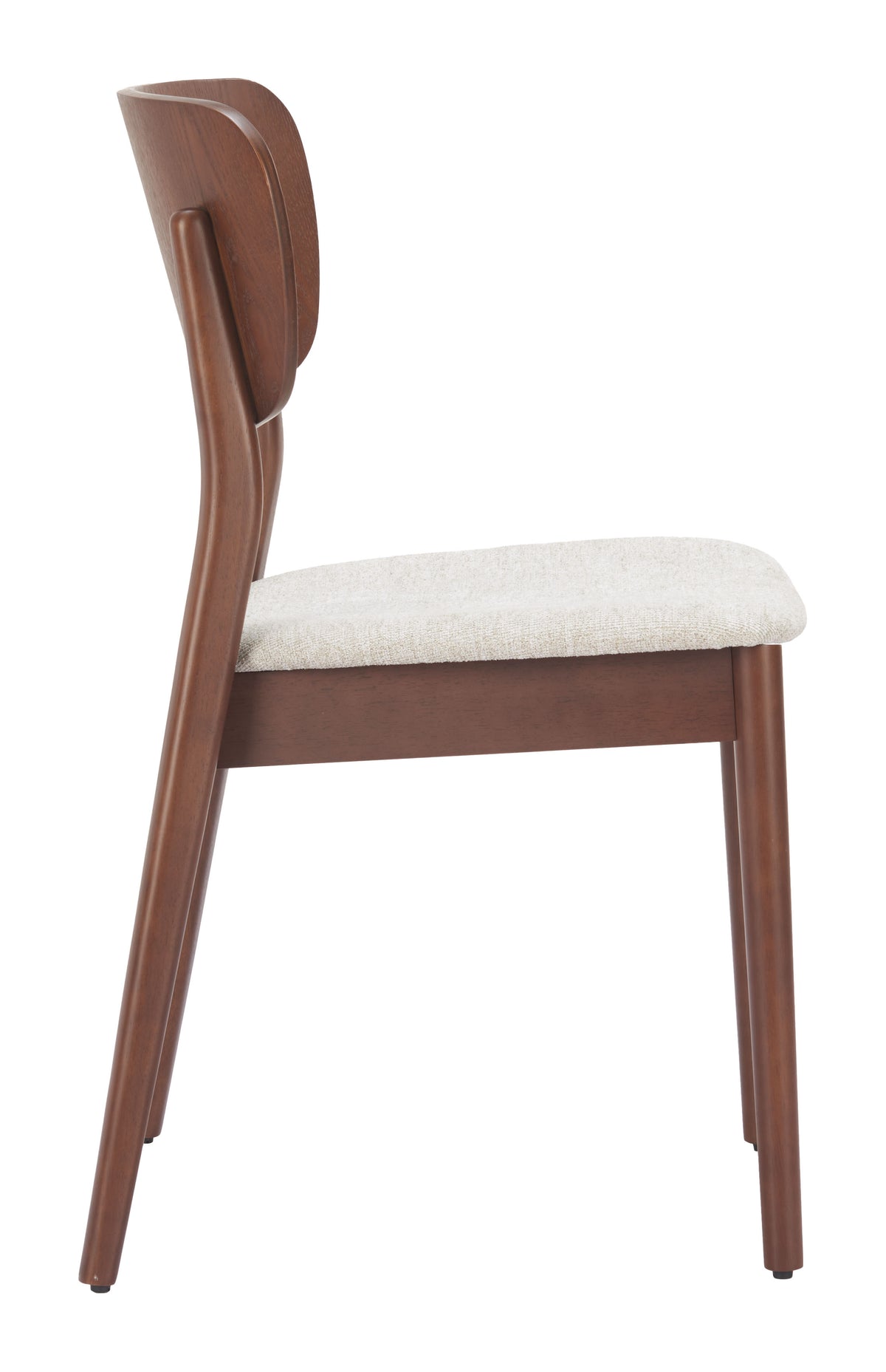 Kellua Dining Chair (Set of 2) in Beige & Walnut