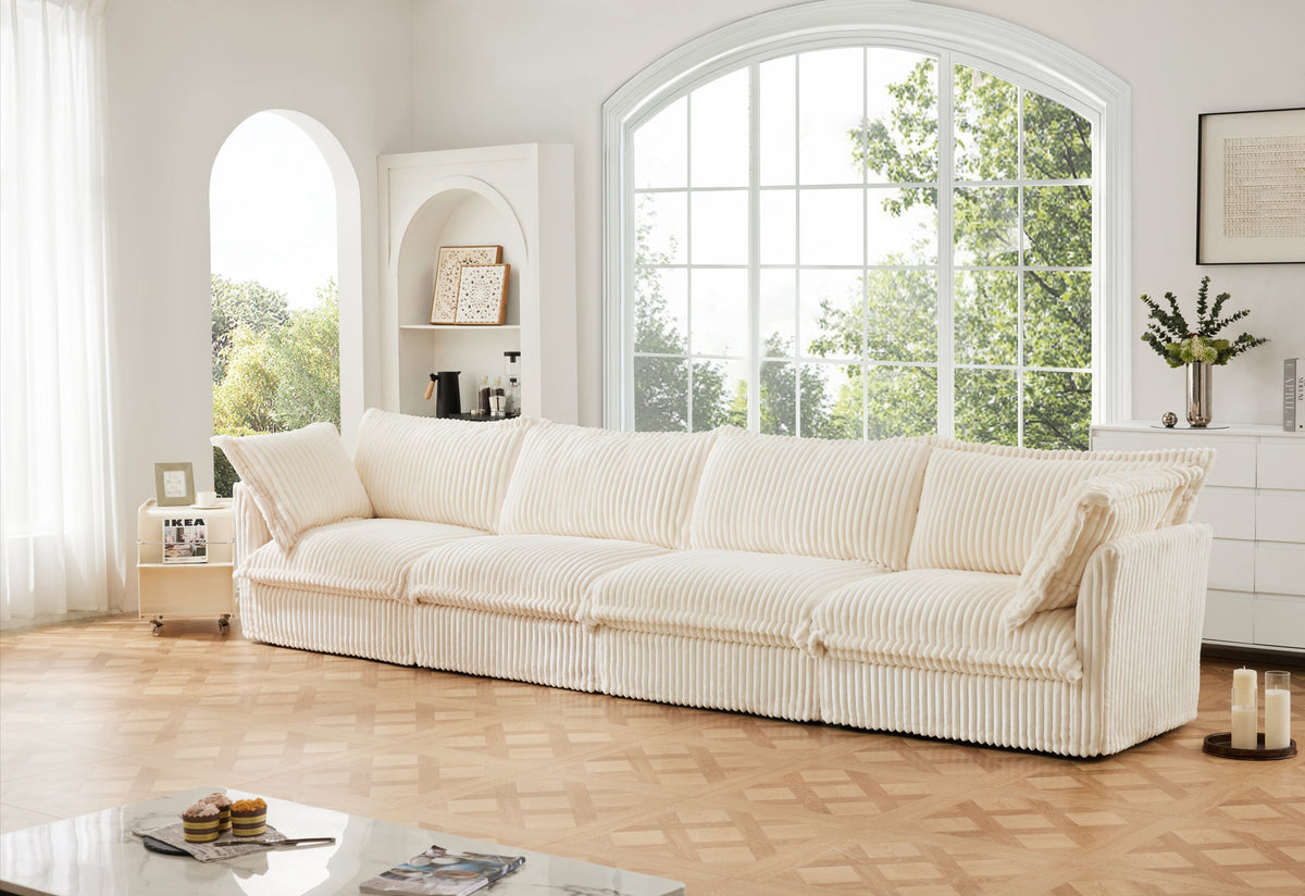 Sabel Slipcovered Long Sofa