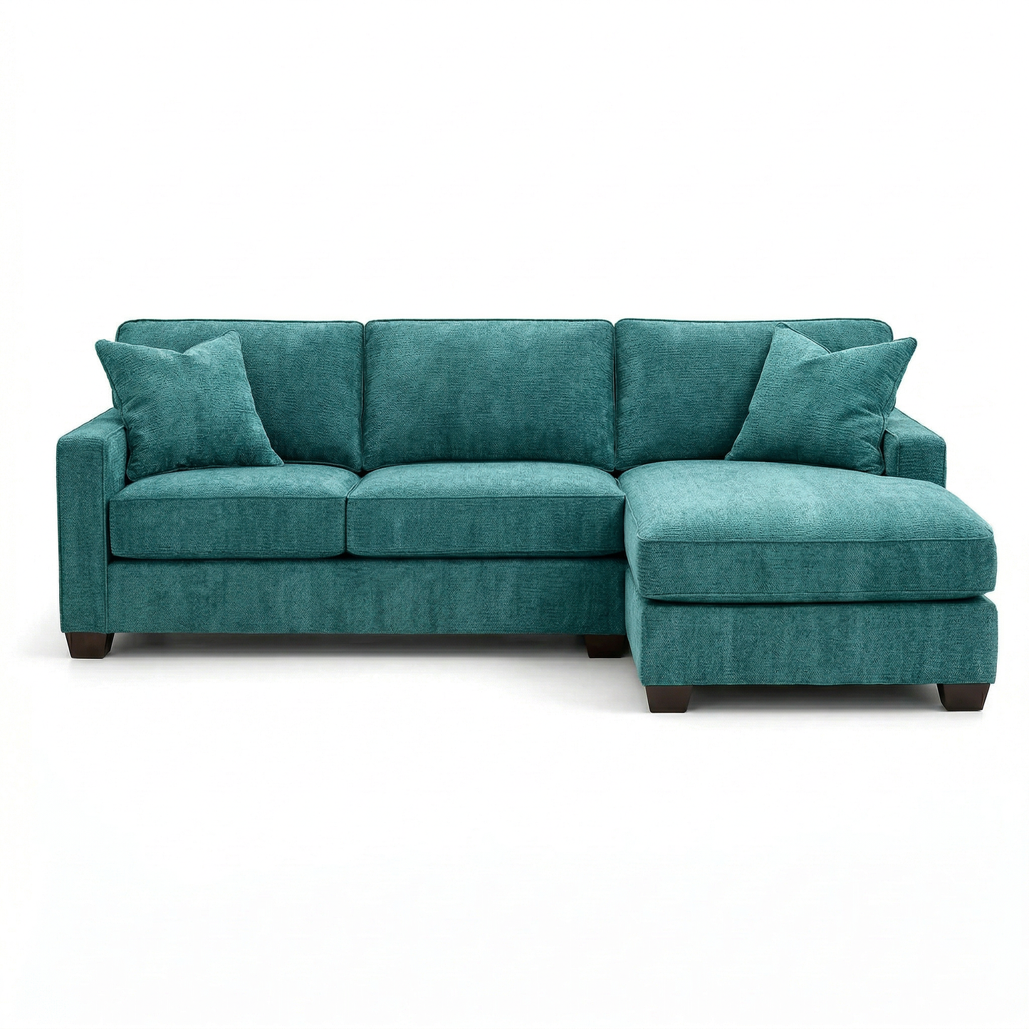 Clifford L-Shaped Sectional Sofa – Made in USA, 9 Fabric Options - Hepburn Emerald - Fabric (4)