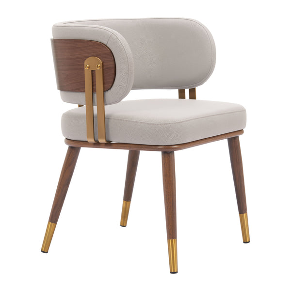 Brew Beige & Walnut Dining Chair