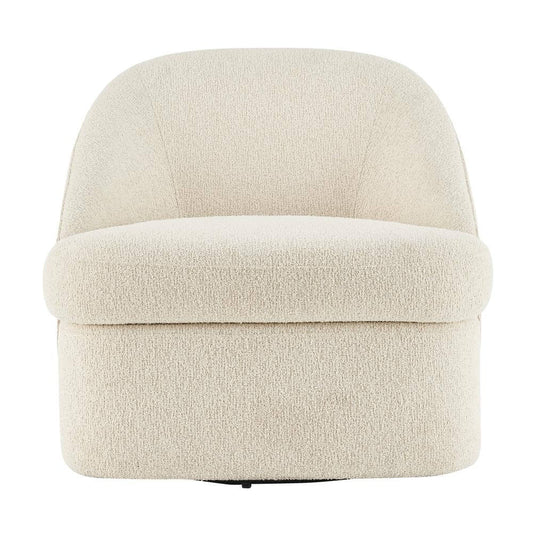 Hurley Beige Chenille Swivel Lounge Chair