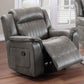Ellison Slate Blue Faux Leather Reclining Loveseat & Recliner Set