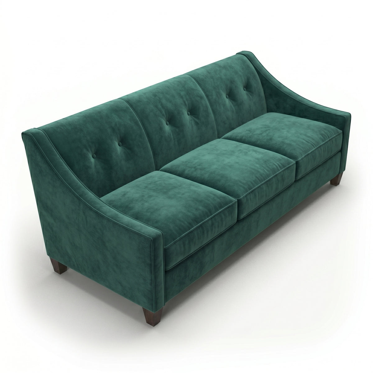 Berlin Classic Sofa – 87" American-Made 3-Seat Sofa - Velvet Antique Kelly Green - Velvet (7)