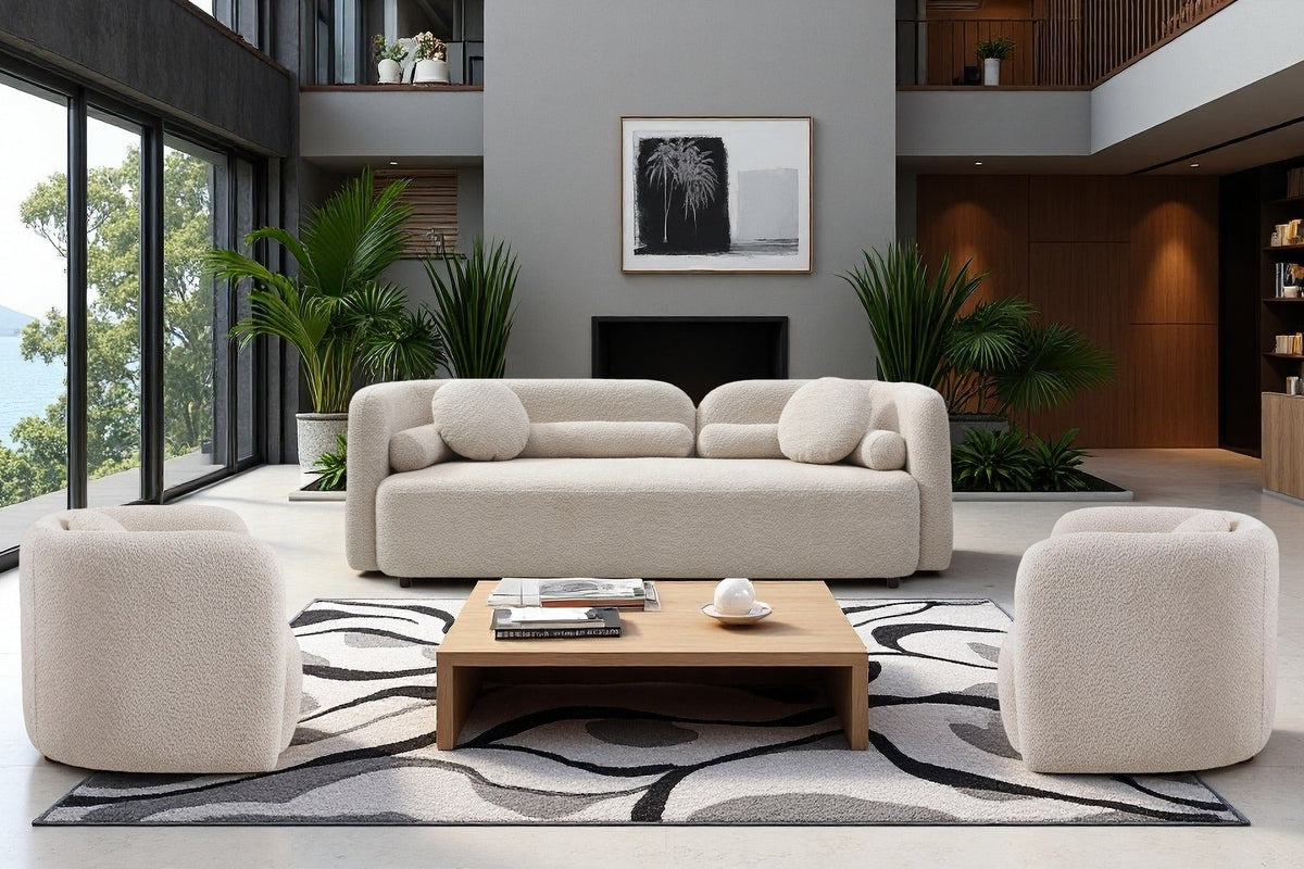 Gethin Boucle Sofa Set
