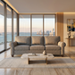 Augusta Sofa – Made in USA, Custom Fabric Options, 83" Classic Design - Catalina Steel - Fabric (1)
