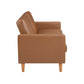 Corbett Camel Faux Leather Sleeper Sofa