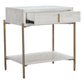 Yoru Oak White Side Table