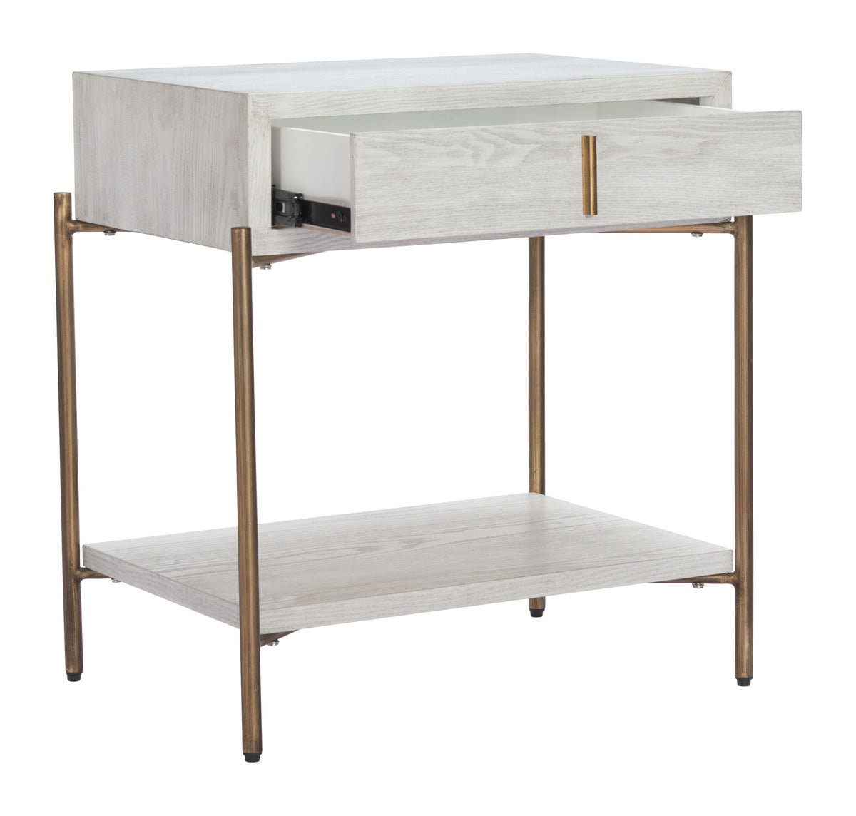 Yoru Oak White Side Table