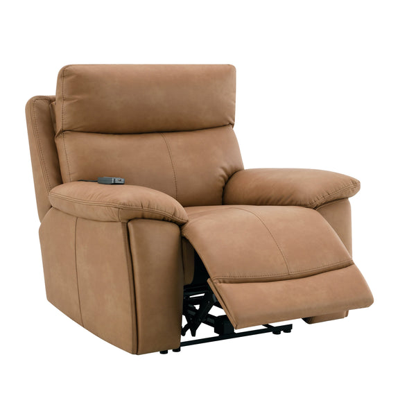 Chavis Brown Leather Aire Power Motion Recliner – 41