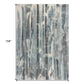 Teal Blue And White Abstract Area Rug | 9' x 13'