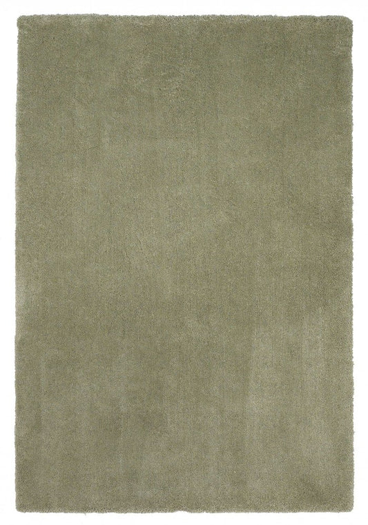Sage Hand Woven Area Rug | 9' x 13' in a cool sage green color, features a modern pattern and soft texture.