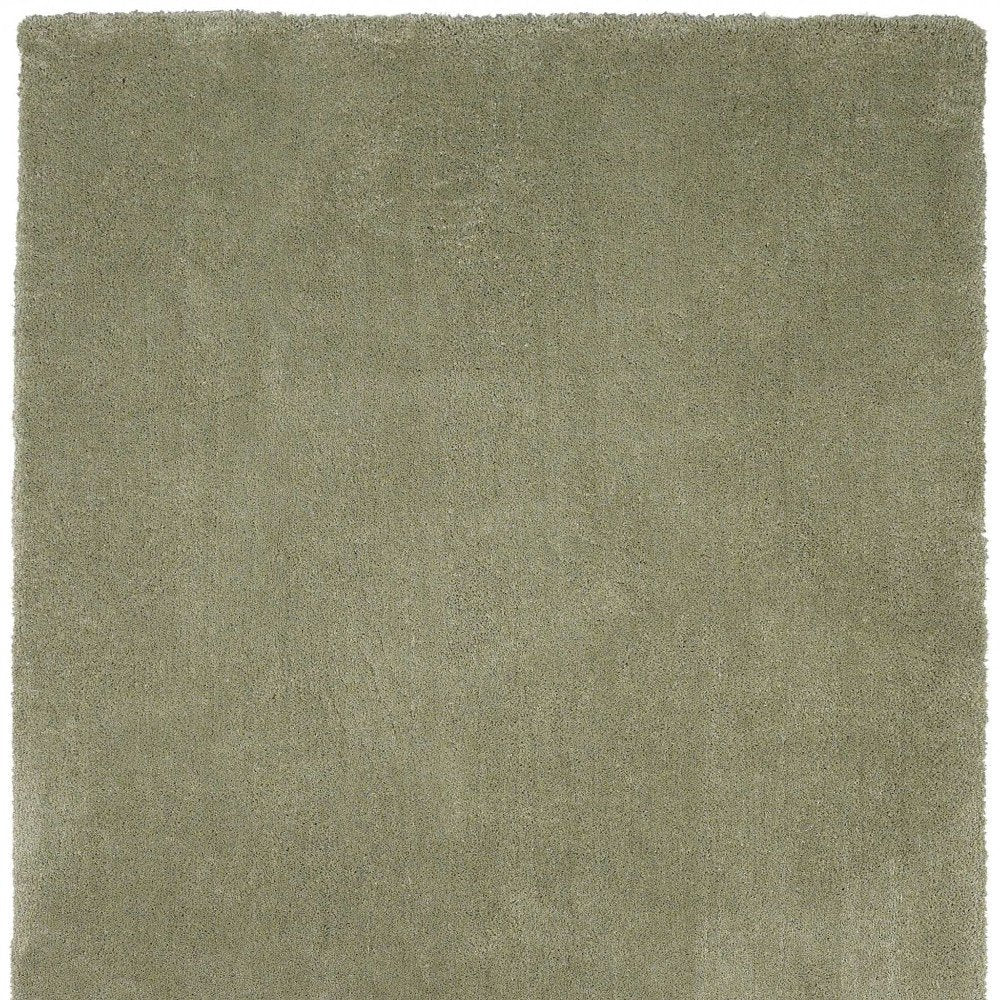 Sage Hand Woven Area Rug | 9' x 13'. Hand woven rug in cool sage tones with a modern pattern and clean design.