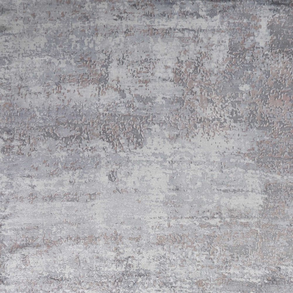 Slate Gray And Dark Gray Abstract Hand Loomed Area Rug | 9' x 13'