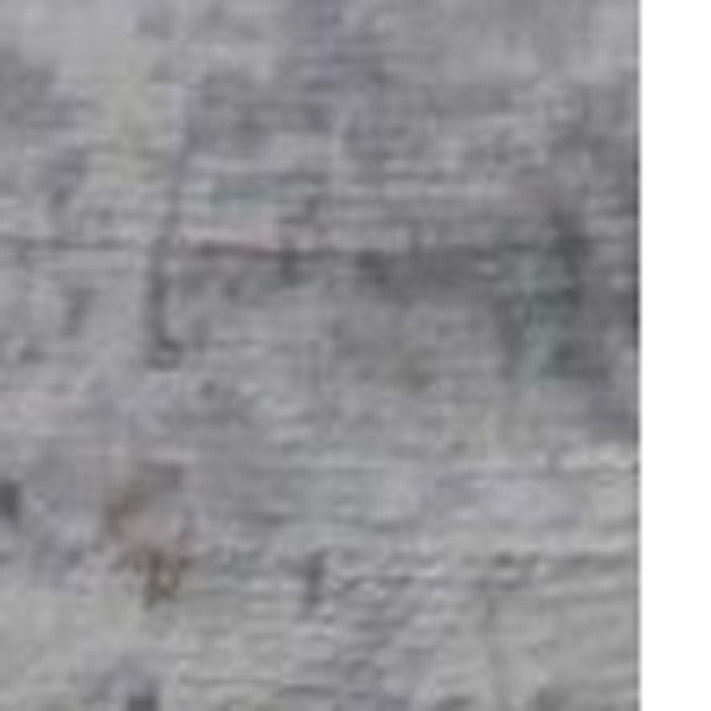 Slate Gray And Dark Gray Abstract Hand Loomed Area Rug | 9' x 13'