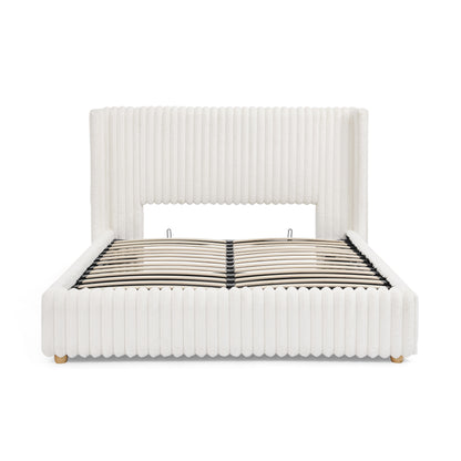 Isolde Storage Bed – Queen Faux Fur with Gas Lift Storage