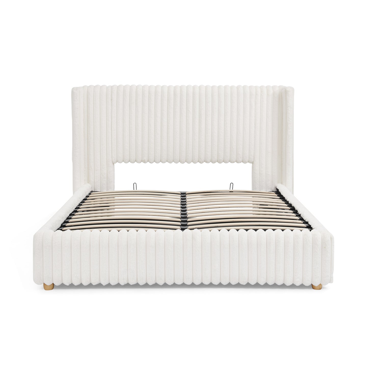 Isolde Storage Bed – Queen Faux Fur with Gas Lift Storage