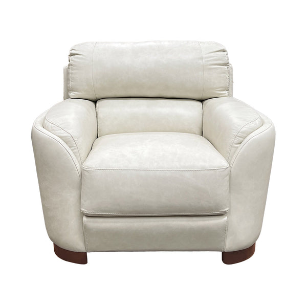 Edrice Light Gray Leather Accent Chair – 43