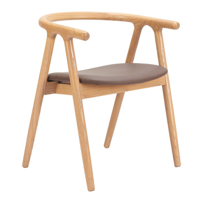 Peker Brown & Natural Dining Chair (Set of 2)